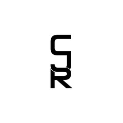 cjr lettering initial monogram logo design