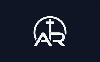 Obraz premium church and christian logo design. Emblem with cross and holy bible. christian sign logo and religious community sign vector letters