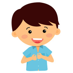 Fototapeta premium buttoned his own clothes