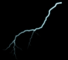 Thunderbolt. Realistic lightning. Electricity thunder light storm flash thunderstorm in cloud....