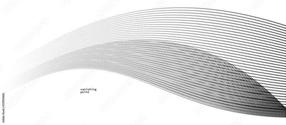 Poster smooth and relaxing shape vector abstract background with wave of flowing particles, curve lines of 
