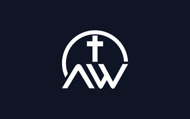 church and christian logo design. Emblem with cross and holy bible. christian sign logo and religious community sign vector letters