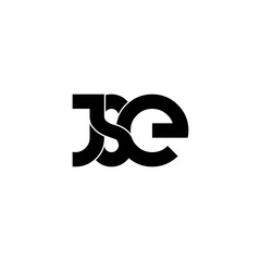 jse lettering initial monogram logo design