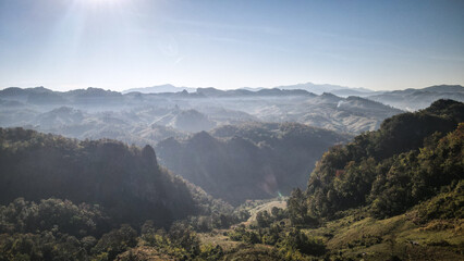 The landscape around Mae Hong Soon Loop in Northern Thailand