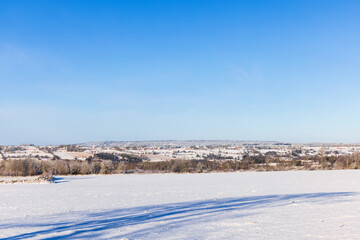 Awesome landscape view in the winter