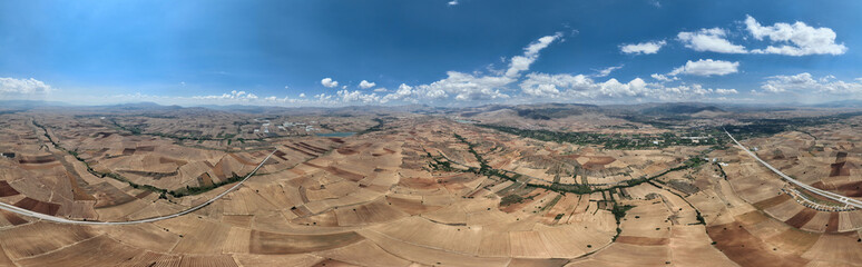 Farm fields Background Texture 4 K Aerial View 4K Turkey Antalya