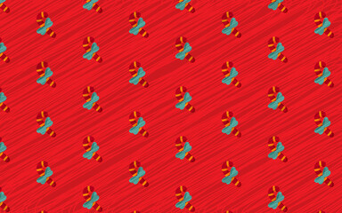Fototapeta na wymiar Candy Pattern Background Illustration with Merry Christmas Theme