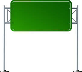 Road sign on a metal structure