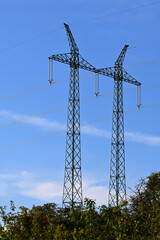 High-power electrical transmission tower