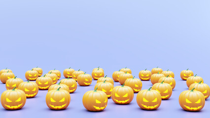 Pumpkins for Halloween. 3d render