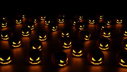 Pumpkins for Halloween. 3d render