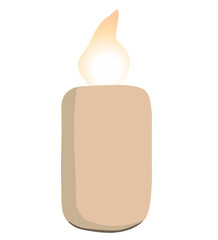 burning candle isolated