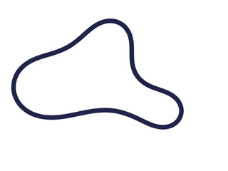 Hand drawn Abstract Blob line art 