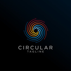 Circular Dot Geometric vector illustration Logo Design Template