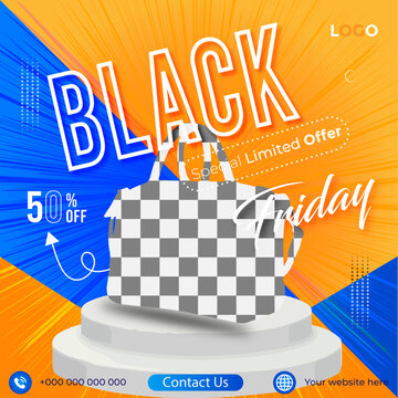 Product Social media post design or black Friday banner template design.