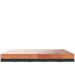 3d rendering illustration of a set of floor decking tiles