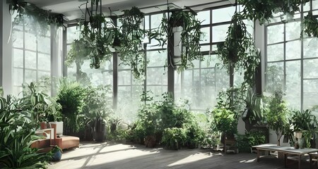 Fototapeta premium 緑あふれるサンルーム_34