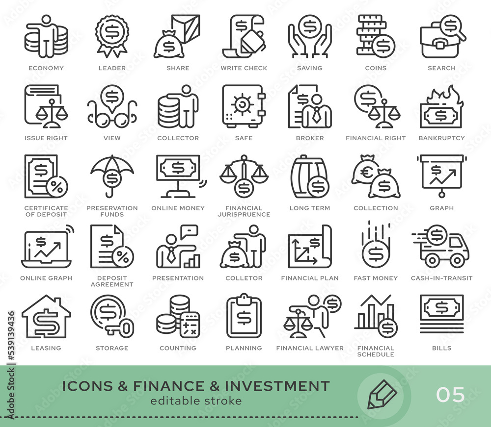 Poster set of conceptual icons. vector icons in flat linear style for web sites, applications and other gra