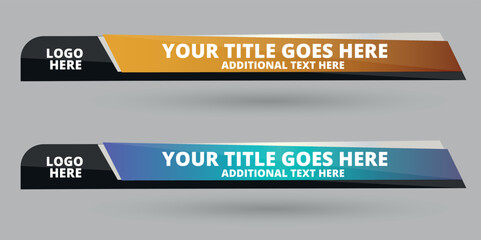 Professional Broadcast Lower third Design Template