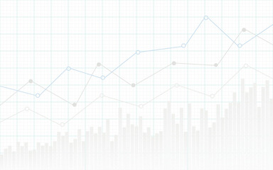 Graph  in stock market. Financial chart with uptrend line.