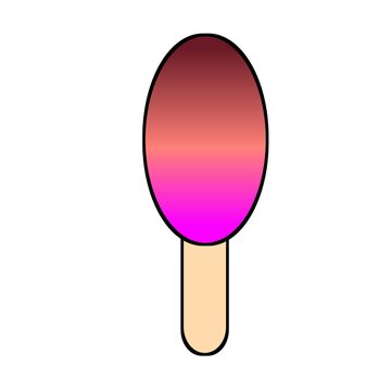 Ice cream illustration on the white background