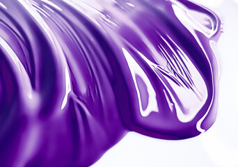Glossy purple cosmetic texture as beauty make-up product background, cosmetics and luxury makeup brand design concept