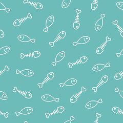 fishbone pattern. nautical item. blue theme. cute pattern. sea animal. food with blue theme pattern.