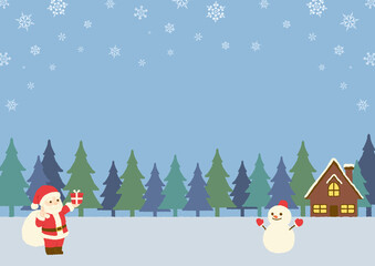 CHRISTMAS background digitally drawn illustration