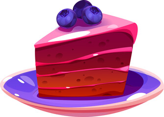 Blueberry cake piece