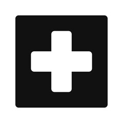 Obraz premium Squircle Corner Swiss Cross Square Icon