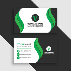 Simple business card design creative and corporate business card design vector Stationery design