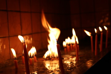 candles in church