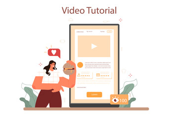 Food critic online service or platform. Professional blogger making review