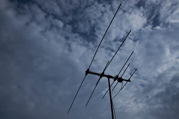 lines against blue sky