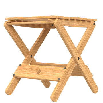 3d rendering illustration of a folding stool