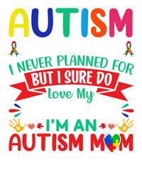 Autism t shirt design