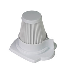 vacuum cleaner filter close-up on transparent background