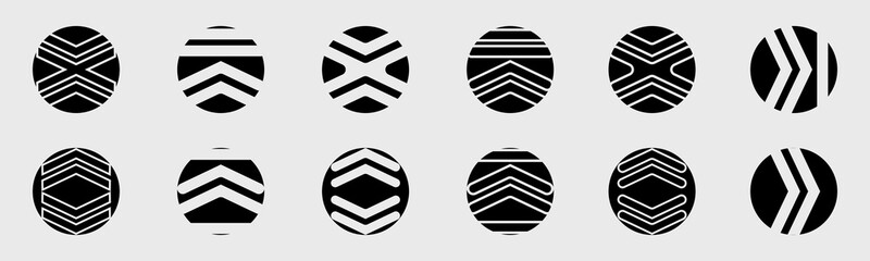 Retro futuristic elements for design. Big collection of abstract graphic geometric objects. Abstract bauhaus forms.