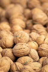 Fondo de nueces con diferentes enfoques.