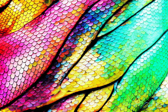 shiny fish skin texture background