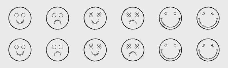 Brutalism shapes. Large set of retro objects for design. ornaments for decoration.