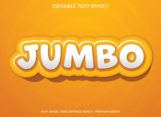 jumbo editable text effect template use for business brand and logo - obrazy, fototapety, plakaty