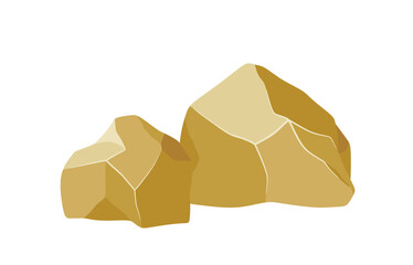 rock cartoon on white background