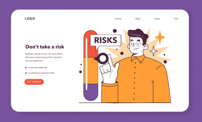 Don't take a risk web banner or landing page. Effective management