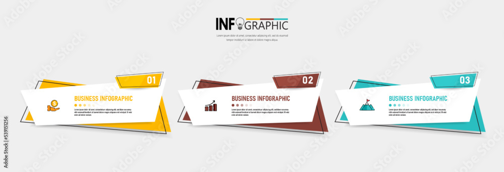 Poster presentation business infographic template vector.