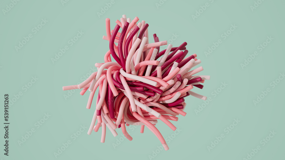 Poster abstract color soft sticks. fun background. 3d rendering