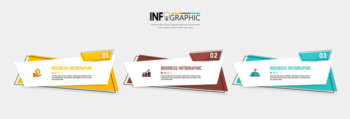 Presentation business infographic template vector.	
