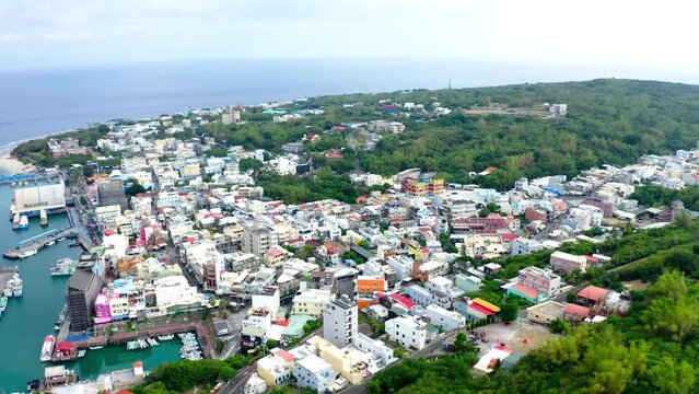 The aerial view of Little Liuqiu