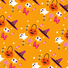 Seamless pattern with helloween perfect for wrapping paper
