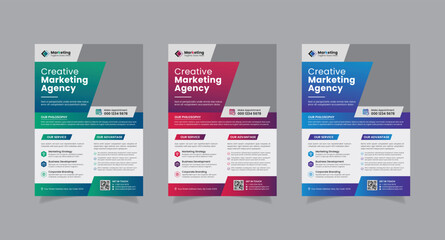 Corporate business flyer design template